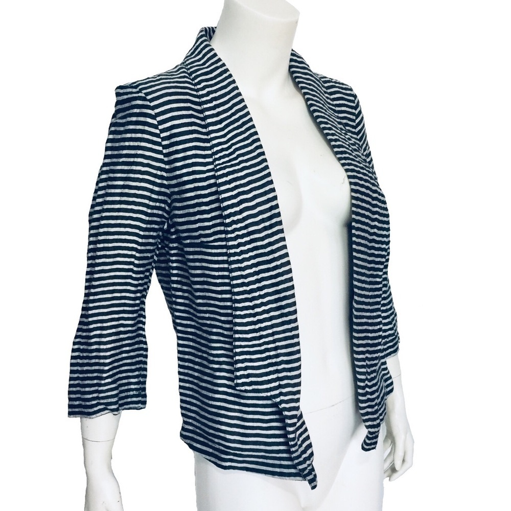 LOFT | Women’s Striped Linen Blazer Size 2